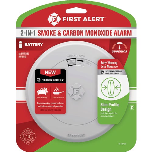 1046793 First Alert Battery Operated Carbon Monoxide and Smoke Alarm with Precision Detection