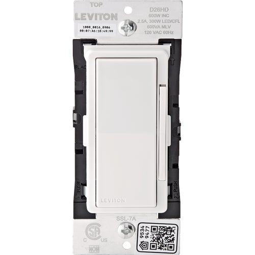 R02-D26HD-1RW Leviton Decora Smart WiFi Dimmer Switch