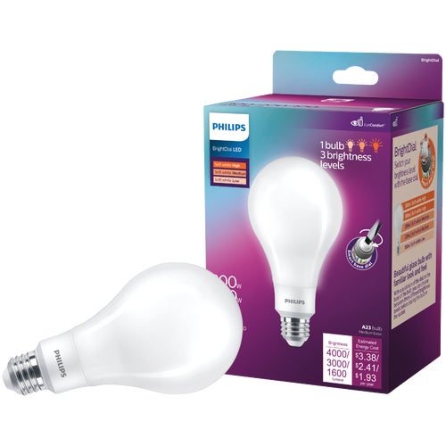 576389 Philips BrightDial LED A23 Light Bulb