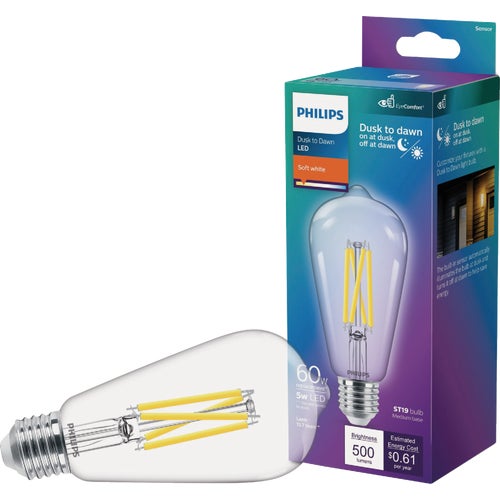 586909 Philips ST19 Dusk to Dawn LED Decorative Light Bulb