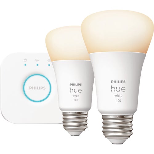 563080 Philips Hue A19 Medium Dimmable Smart LED Light Bulb Starter Kit