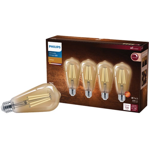 573971 Philips ST19 Medium Amber LED Decorative Light Bulb