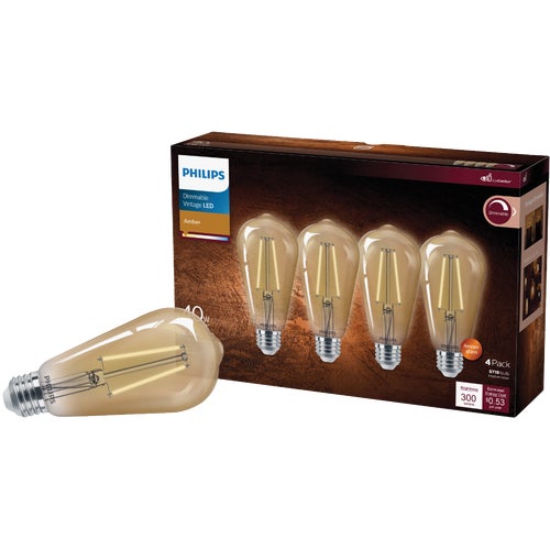 573963 Philips ST19 Medium Amber LED Decorative Light Bulb