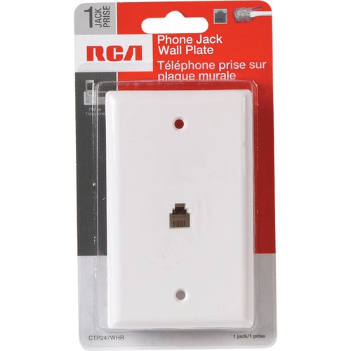 TP247WHR RCA Flush Mount Telephone Jack