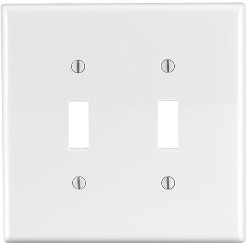 R52-00PJ2-00W Leviton Mid-Way Thermoplastic Nylon Toggle Switch Wall Plate