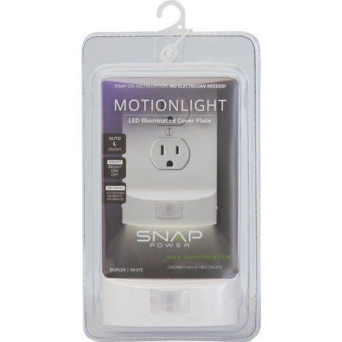 O1ML-XWH-SM20 SnapPower MotionLight Outlet Wall Plate