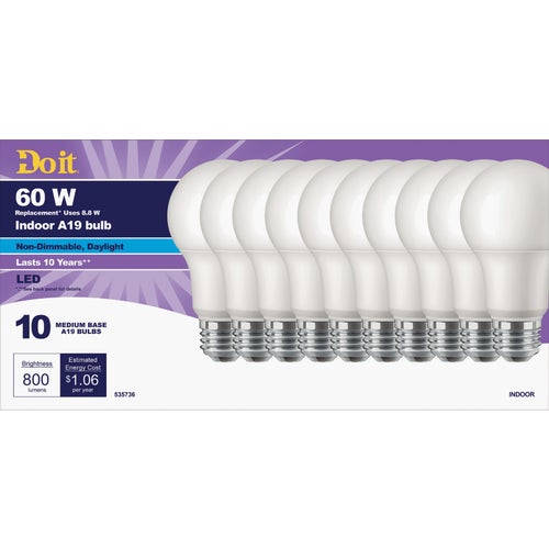 362145 Do it A19 Medium LED Light Bulb, Title 20