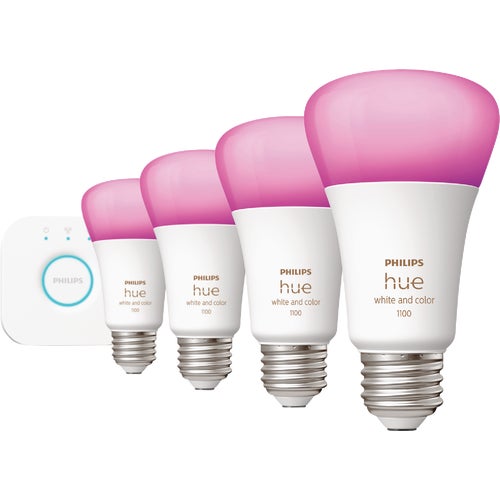 563296 Philips Hue Color Ambiance A19 LED Light Bulb Starter Kit