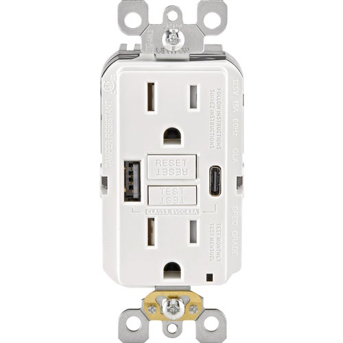 R02-GUAC1-0BW Leviton SmartLock Pro USB Charging Outlet