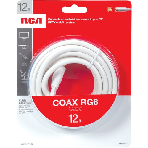 VH612WHR RCA RG6 Coaxial Cable