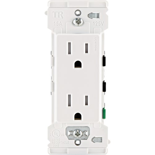 B02-E5325-0SW Leviton Decora Edge Duplex Outlet