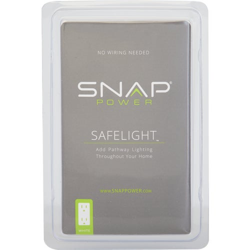 SPSG-100-CRWH SnapPower SafeLight Outlet Wall Plate