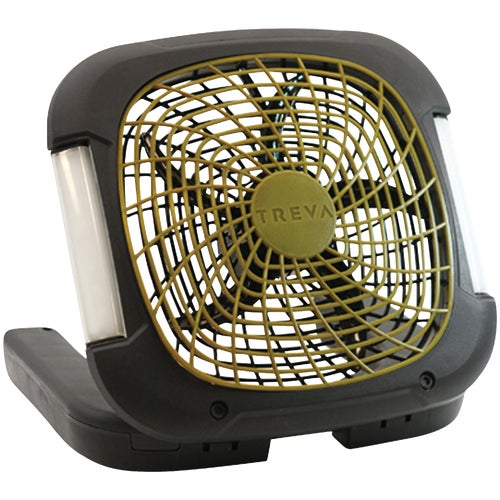 FD10018L Treva Electric or Battery Operated Camping Fan with Lights