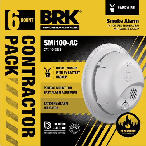 1046838 BRK Interconnect Hardwire Ionization Smoke Alarm