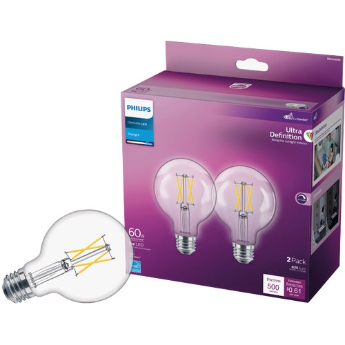 564914 Philips Ultra Definition G25 Medium LED Decorative Light Bulb