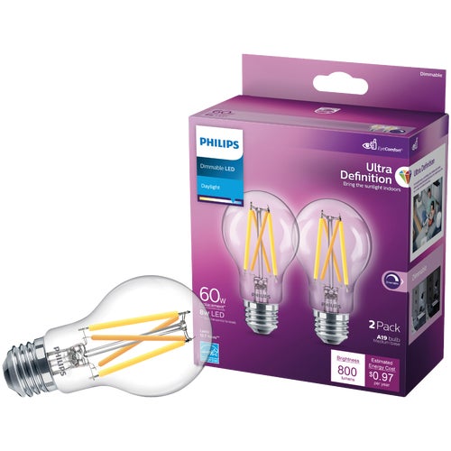 573485 Philips Ultra Definition Dimmable LED A19 Light Bulb