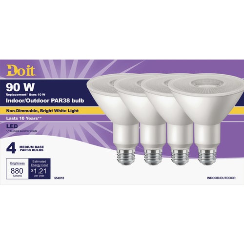 362004 Do it PAR38 Medium LED Floodlight Light Bulb, Title 20