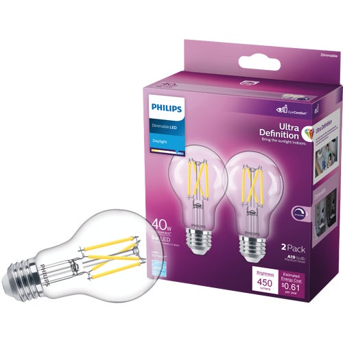 573469 Philips Ultra Definition Dimmable LED A19 Light Bulb