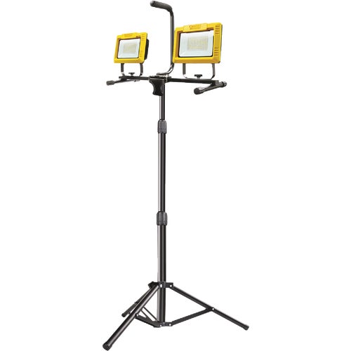 WORK12000XLTPPLUG Feit Electric LED Tripod Stand Twin Head Work Light