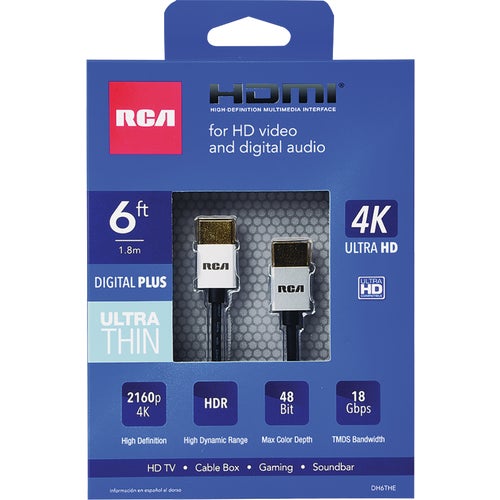 DH6THE RCA Ultra Thin HDMI Cable