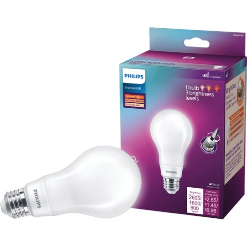 576348 Philips BrightDial LED A21 Light Bulb