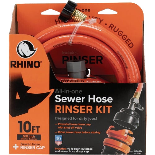 22999 Rhino All-in-One Sewer Hose with Rinse Cap