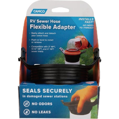 39318 Camco Flexible 3-in-1 RV Sewer Hose Flexible Adapter