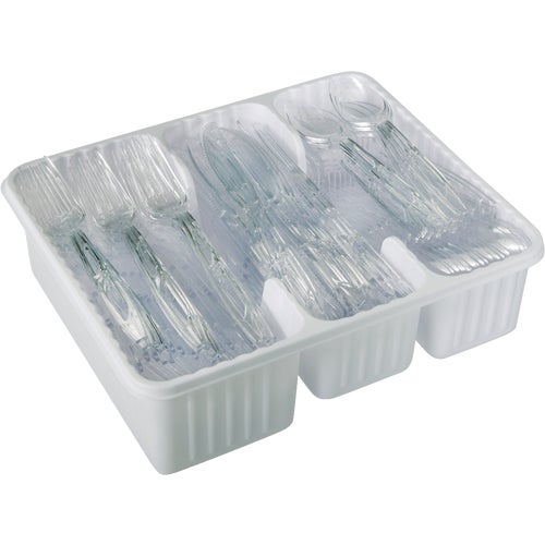 4142600501 Diamond Clear Plastic Cutlery Set