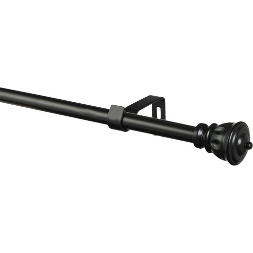 KN71669 Kenney Kiera Cafe Black Curtain Rod