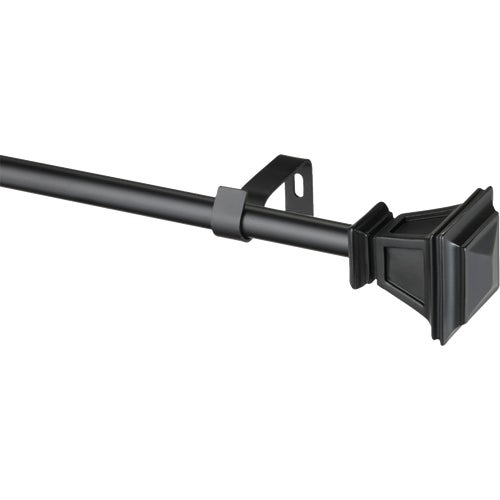 KN75796NP Kenney Seville Matte Black Curtain Rod