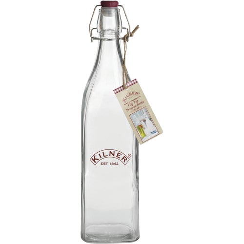 25.472 Kilner Square Clip Top Glass Storage Bottle