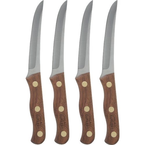 B144 Chicago Cutlery Walnut Tradition 4-Piece Steak Knife Set