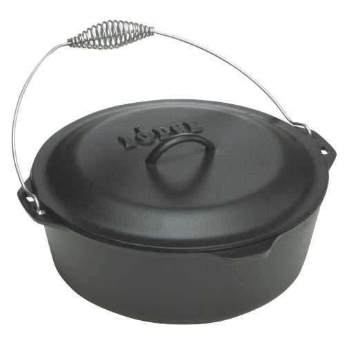 L10D03 Lodge Cast Iron Dutch Oven With Iron Cover