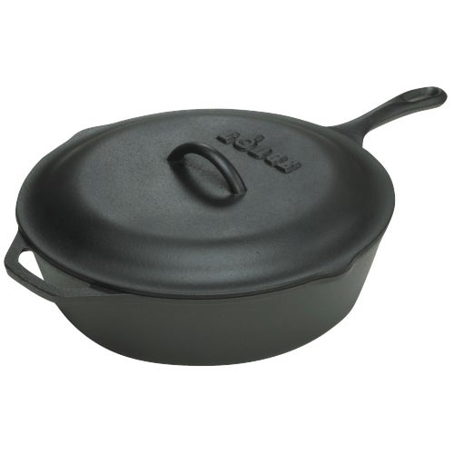 L8CF3 Lodge Cast Iron Skillet With Lid