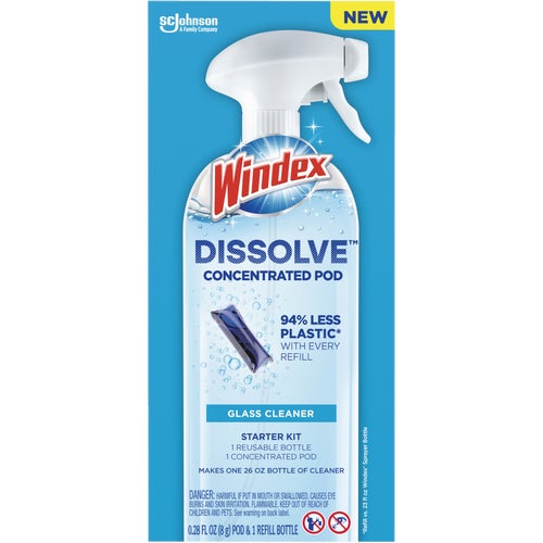 398 Windex Dissolve Glass Cleaner Pod Starter Kit