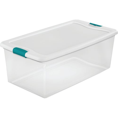 14998004 Sterilite White Latching Storage Tote