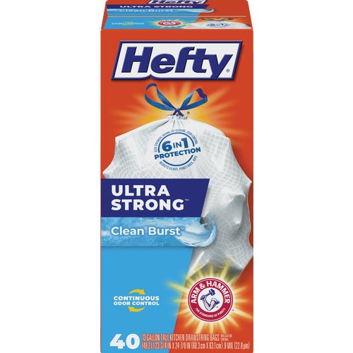 E88336 Hefty Ultra Strong Tall Kitchen Trash Bag