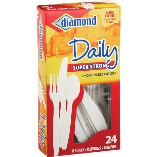 4142600048 Diamond Heavy-Duty Plastic Cutlery Set