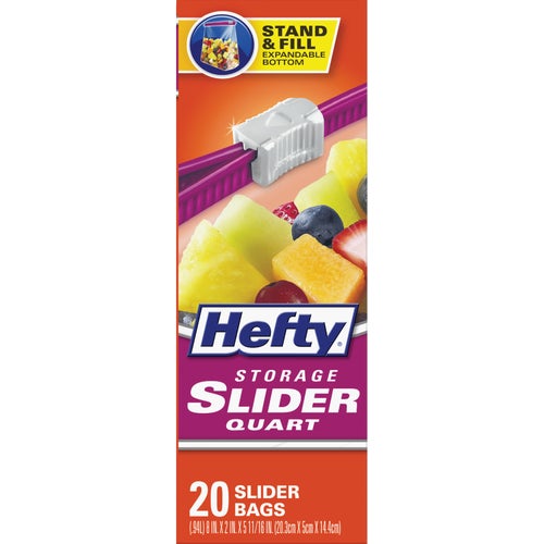 R81219 Hefty Stand & Fill Slider Food Storage Bag