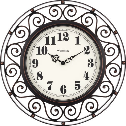 32021A Westclox Wrought Iron Design Wall Clock