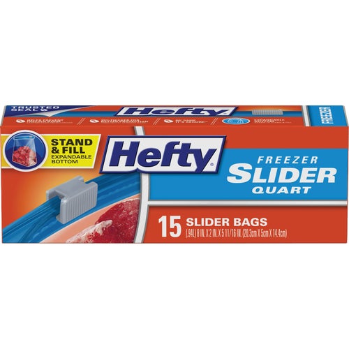 R82216 Hefty Stand & Fill Slider Freezer Bag