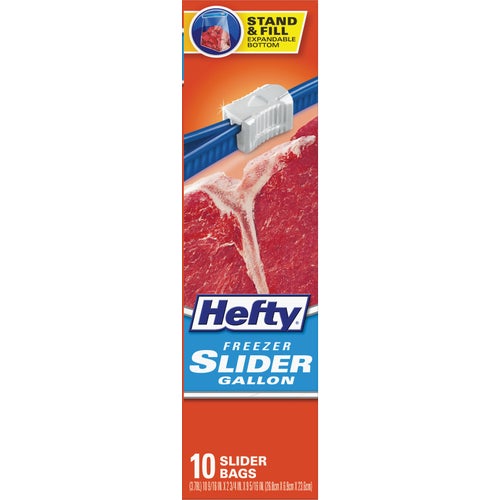 R82409 Hefty Stand & Fill Slider Freezer Bag