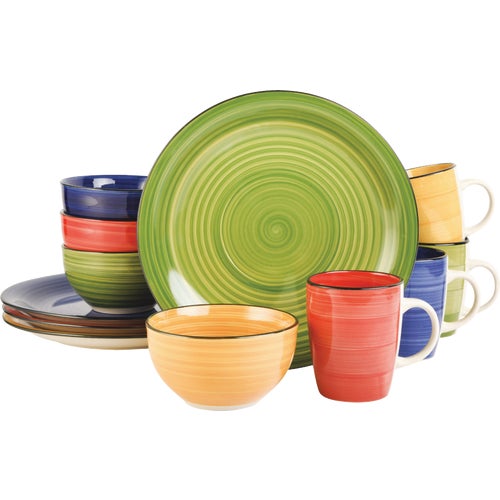 105948.12 Gibson Home Color Vibes Dinnerware Set