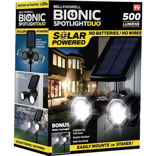 7782 Bell+Howell Bionic Spotlight Duo Solar Security Light