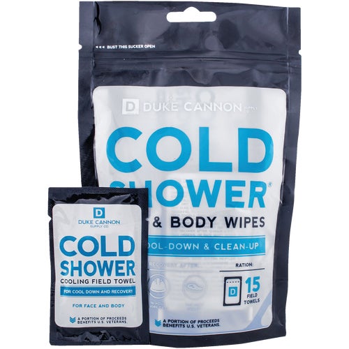 TOWELSPOUCH1 Duke Cannon Cold Shower Face & Body Wipe