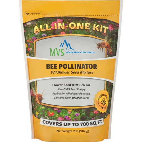 100570 Mountain View Seeds Bee Pollinator Wildflower Seed Mix