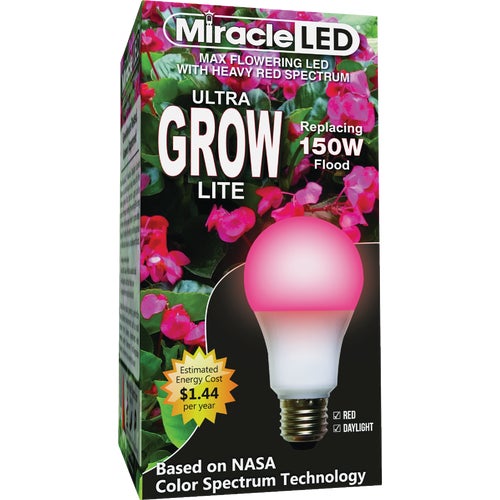 605036 Miracle LED Ultra Grow Red LED Plant Light Bulb