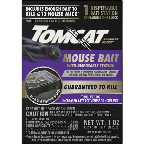 3730305 Tomcat Advanced Formula Disposable Mouse Killer Bait Station