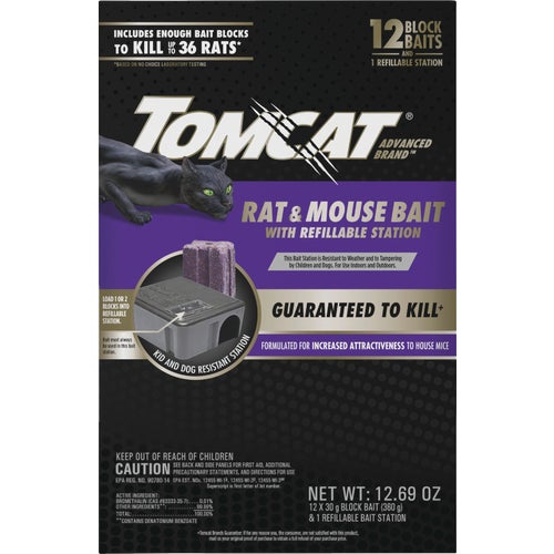 3730405 Tomcat Advanced Formula Refillable Rat & Mouse Bait Station