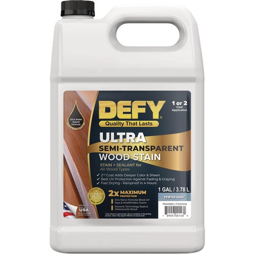 300694 Defy Ultra Semi-Transparent Wood Stain